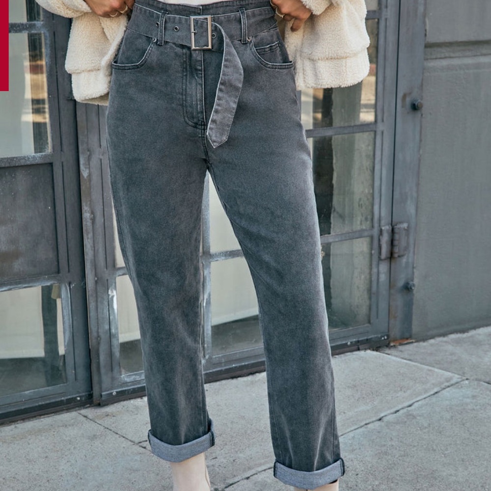 VICI SEDINA STRETCH PAPERBAG WAIST STRETCH LEG JEANS